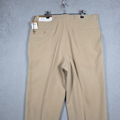 Todays Man Dress Pants Mens 36x30 Beige Khaki Pleated Cuffed Classic Fit NWT - Picture 5 of 11