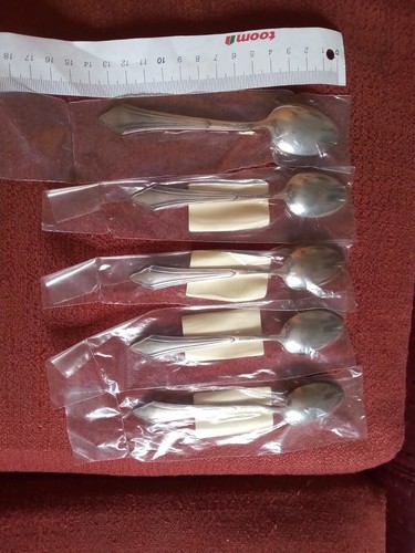 5 WMF Patent Fächer Kaffeelöffel Teelöffel 90er Silber Besteck 4*12,8 cm 1*14cm - Bild 2 von 4