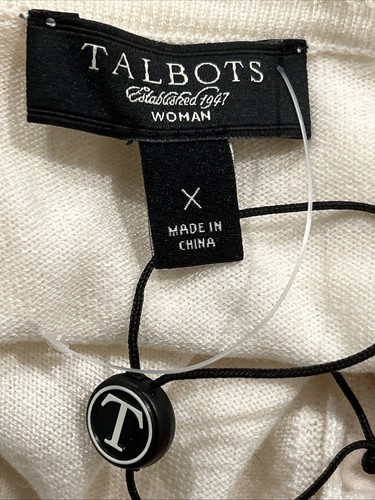 NEW TALBOTS Womens SWEATER Long Sleeve IVORY Turtleneck Size X ( L3) - Picture 5 of 8