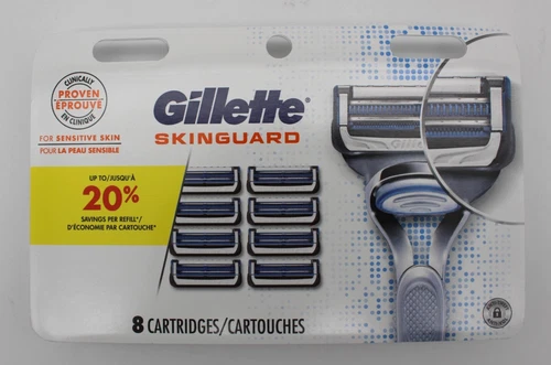 Gillette Skin Guard Men's Sensitive Skin Razor Cartridge Refills 8 Count - NEW