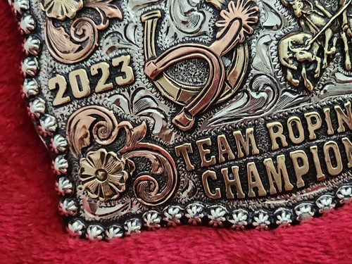 Rodeo☆2023☆Team Roper X-TREME Champion Trophy Buckle☆Pleasant Grove UT☆Rare☆W39 - Picture 5 of 14