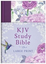 KJV Study Bible - Large Print [hummingbird Lilacs] By Compiled by Barbour Staff