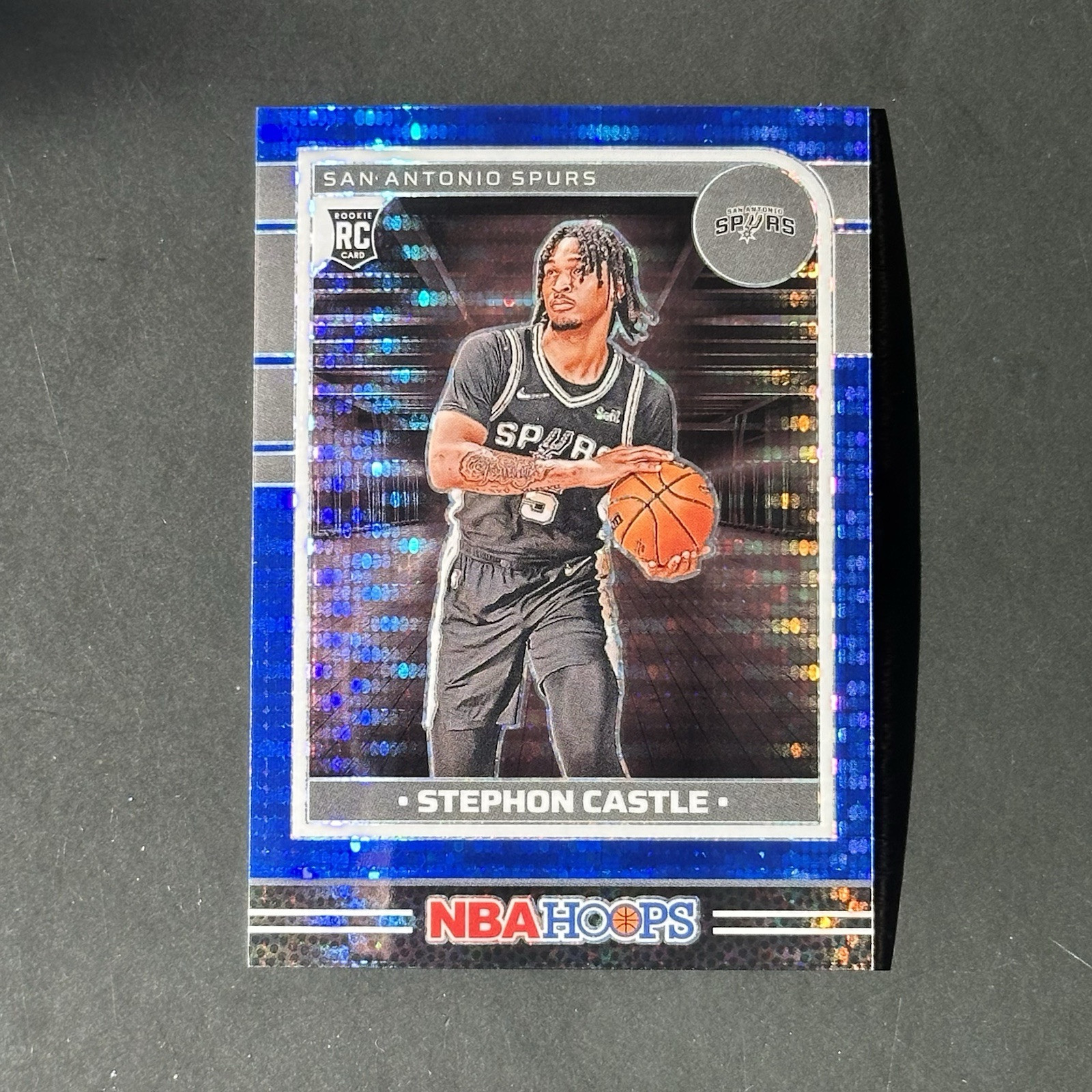 2024-25 NBA Hoops Stephon Castle Blue Pulsar /99 Premium #234 Spurs RC