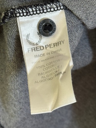 Mens Fred Perry TWIN TIPPED Shirt Short Sleeve LIGHT BLUE/NAVY Good Condition - Picture 11 of 12
