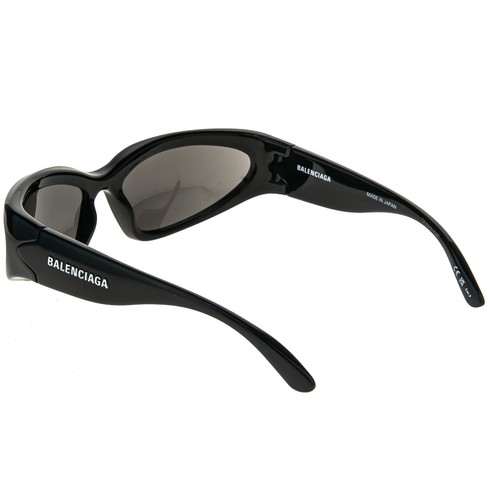 Balenciaga BB0157S SWIFT 0157 Sonnenbrille glänzend schwarz mit Seitenschutz Unisex ovale Maske 001 - Bild 3 von 10