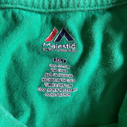 VTG Philadelphia Eagles T Shirt Majestic Kelly Green Size 3XLT - Picture 3 of 8