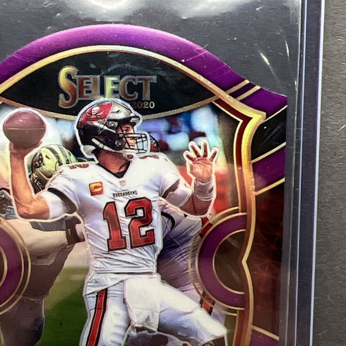 Panini Select Tom Brady Concourse Level #1 2020 púrpura troquelado Tampa Bay Bucs - Imagen 7 de 15
