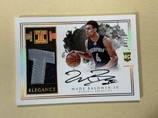 2016-17 Impeccable Elegance Rookie Jersey# 4/10 Auto Wade Baldwin IV Grizzlies