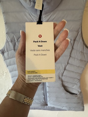 Nuevo con etiquetas Chaleco Lululemon Pack It Down en Azul Acolchado Cremallera 2 - Imagen 6 de 10
