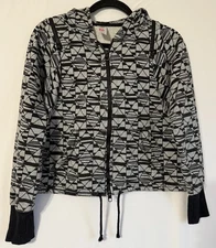 Zumba Wear Hoodie Women Small Multicolor Geometric Print Full Zip Sweatshirt