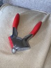 Trudeau Red 2-in-1 Garlic Press & Slicer Kitchen Tool Stainless Durable Gadget