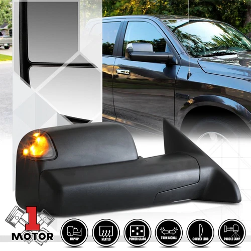[Right] Passenger Side Power+Heated LED Signal Towing Mirror for 09-16 Ram 1500