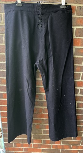 Pantalones Militares Vintage Años 70 Azul Marino Marinero Pierna Ancha Unisex Pierna Ancha - Imagen 9 de 11