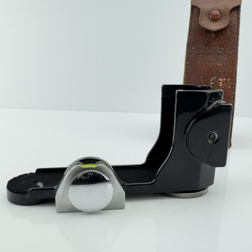 Supporto fotocamera Canon telemetro RF con custodia in pelle e livello vintage - Foto 4 di 10