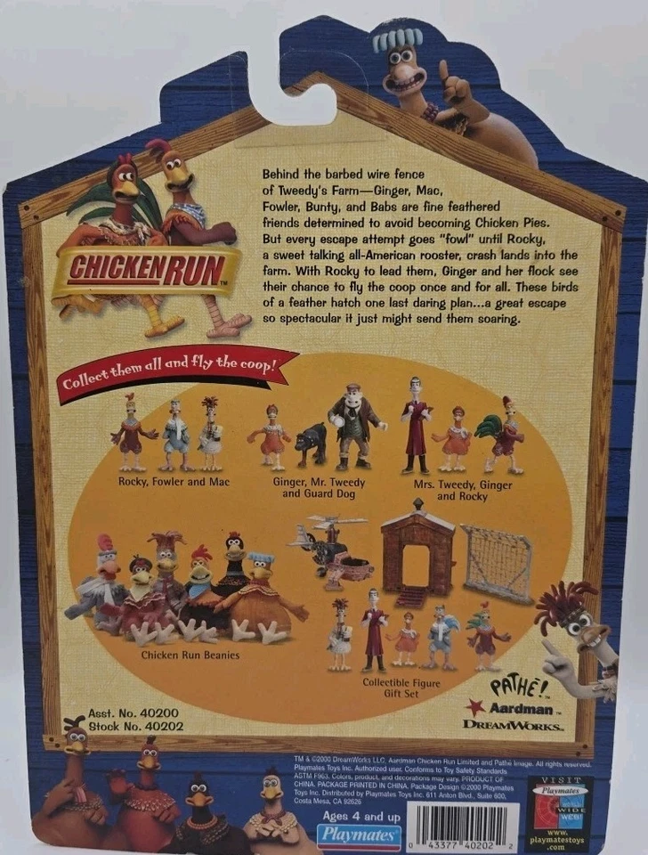 Мини-фигурка сторожевой собаки Chicken Run Ginger Mr Tweedy упаковка 3 шт. 2000 Playmates 40202 - Изображение 2 из 3