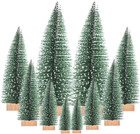 Miniature Christmas Tree 10 Pcs Pine Trees Sisal Trees Snow Frost Ornaments with