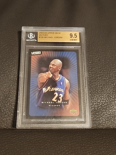 2003-04 Upper Deck Victory Michael Jordan #100 Bcg 9.5 Wizards Chicago Bulls