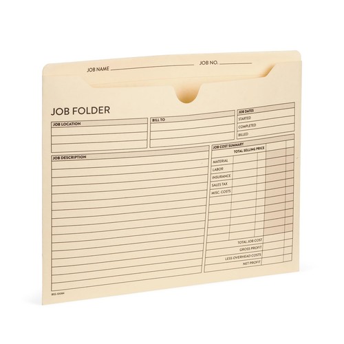 100 Job Folders Construction, 10 x 12 Inches, Project Folders with Preprintin... - Picture 3 of 5