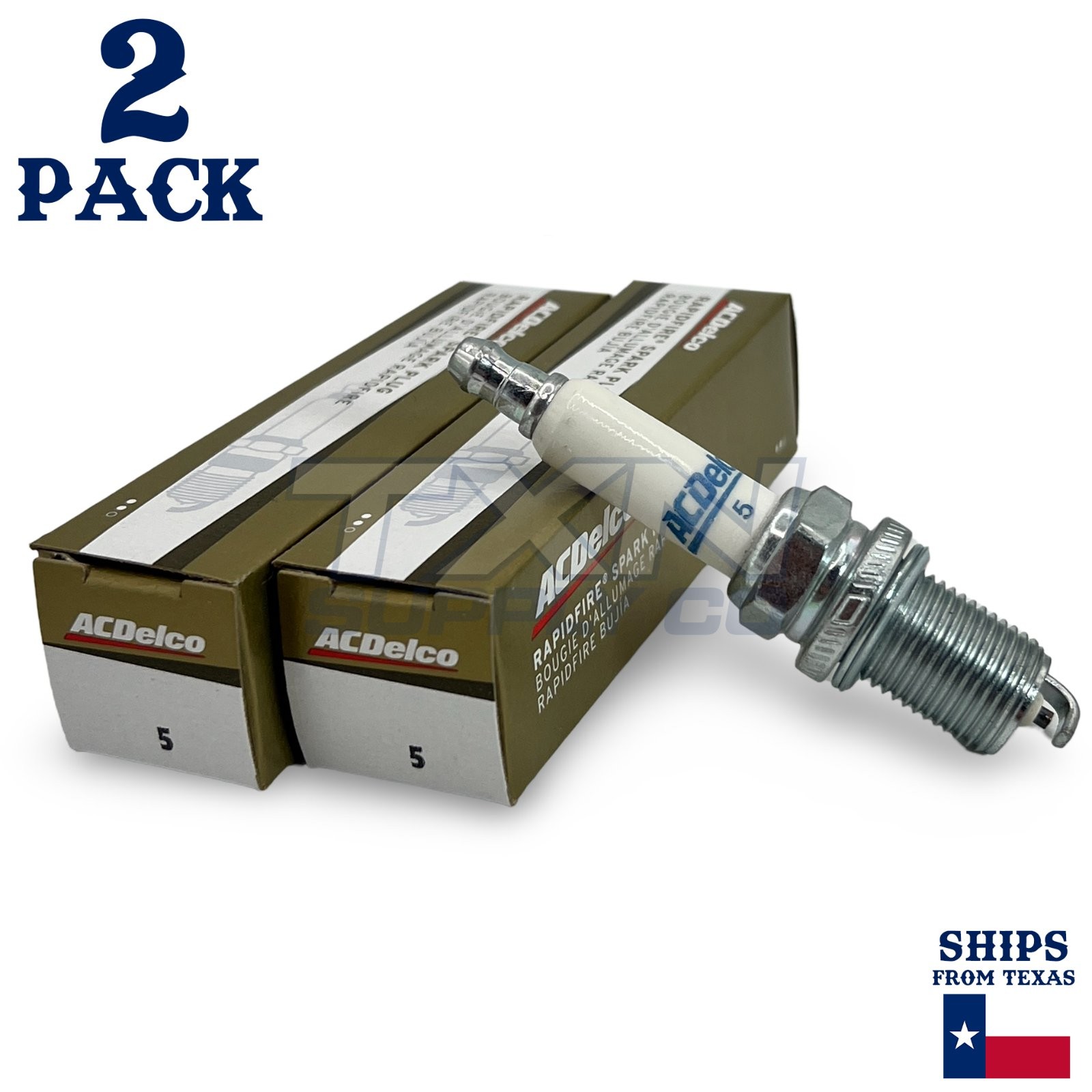 2 Pack GM ACDelco #5 RAPIDFIRE Platinum Spark Plugs 19308030