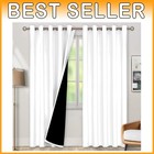 White 100% Blackout Curtains 60 x 84 Inch - 2 Panels