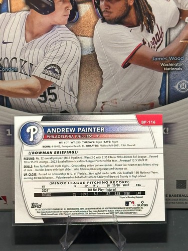 2025 Bowman Baseball Hobby BASE, Paper Prospects, Parallels, & Inserts - Picture 216 of 384