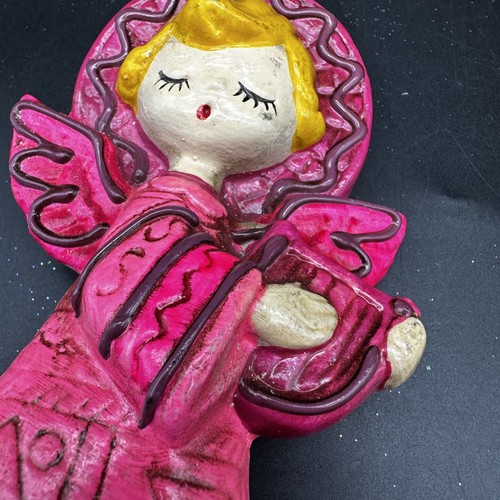 VINTAGE DICKSON ENGEL SPIELT HARFE FIGUR JAPAN ROSA ENGEL - Bild 10 von 10