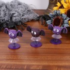3PCS/Set Halloween Bat Shape Sucker Bouncing Style Small Toy Doll Bounce