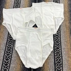 NOS Vintage Hanes Underwear White Briefs Size 30 Lot of 3 Mens Cotton