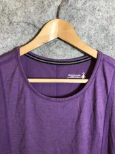 Smartwool Womens S Purple Merino Sport 150 Crew Base Layer Hiking Casual Outdoor