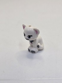 LEGO Friends Animal White Cat Minifigure Figure Pet Jewel Kitten Heart Collar 