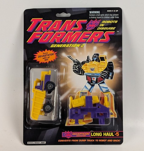 1994 Hasbro Transformers G2 Vintage Decepticon Long Haul Constructicon Yellow - Picture 1 of 3