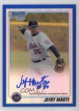 2010 Bowman Chrome Prospects Blue Refractor Auto /150 Jefry Marte #BCP112 Auto