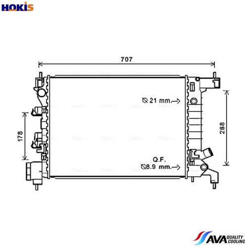 RADIATOR ENGINE COOLING CTA2047 FOR CHEVROLET A 14 XER/LDD 1.4L LDC/LWD 1.2L - Picture 1 of 9