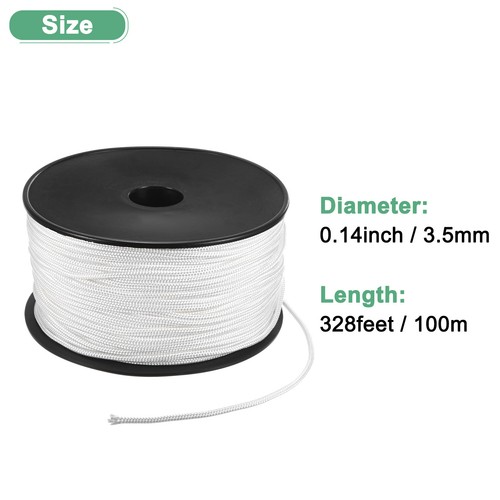 Recoil Starter Rope Pull Cord  3.5mm 100m for Mower [White] - Bild 3 von 7
