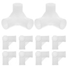 10 Pcs Wardrobe Accessories Connector Closet Dryer Rod Link 3-way