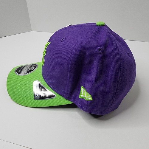 Big League Chew Atlanta Braves New Era Snapback Hat Enamel Pin MLB Purple Green - Picture 9 of 13