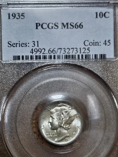 1935 Mercury Dime 10C MS66