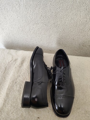Florsheim Men Oxford 8.5E Black Leather Lace Up Cap Toe Dress Formal Clasic Shoe - Picture 7 of 21