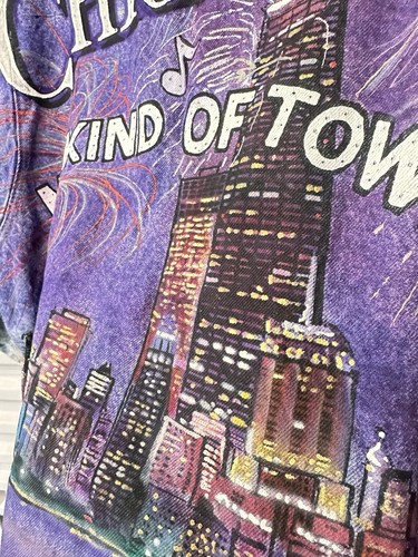 Chaqueta Denim Chicago Vintage Años 80 Tony Alamo Personalizada Pintada a Mano Grande Para Hombre - Imagen 7 de 11