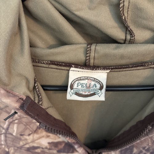 Pella Realtree Hardwoods 20-200 Camo Hooded Jacket Mens 2XL Reg Full Zip - Picture 2 of 5
