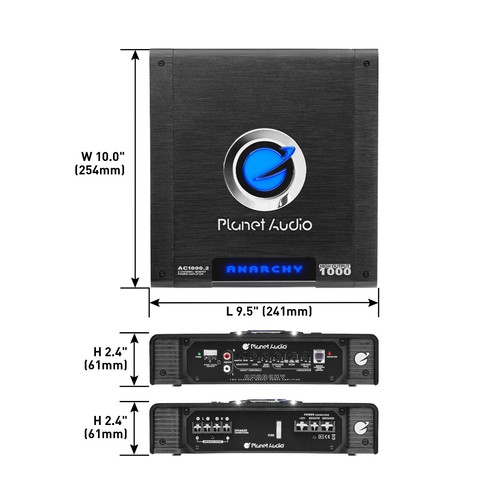 Planet Audio AC1000.2 2-Channel 1000 Watt MOSFET Power Class A/B Car Amplifier - Picture 4 of 10