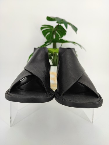 Born Women’s Iwa Black Leather Open Toe Gladiator Sandals Size 9M - Picture 2 of 9