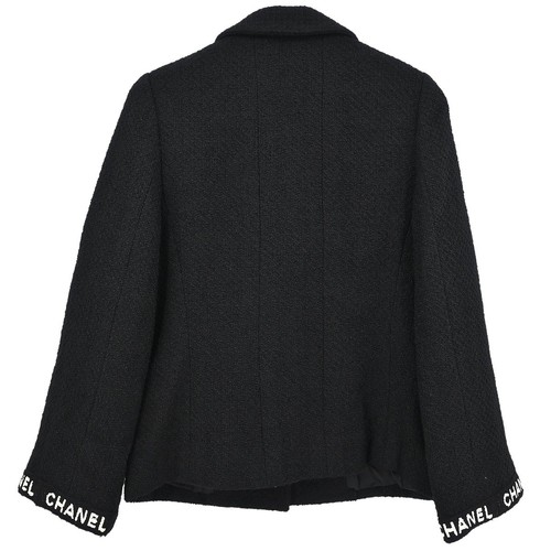 Chanel Single Breasted Jacket Black 95A #38 142998 - Picture 2 of 10
