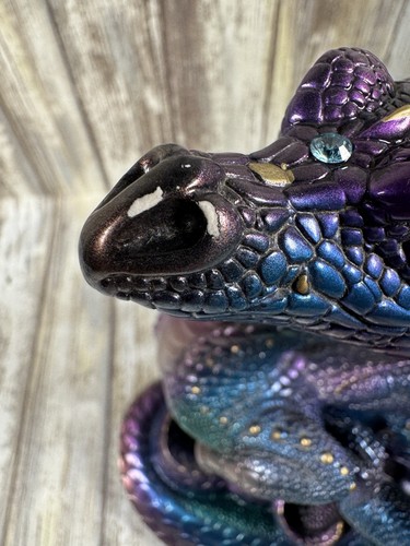 Windstone Editions 1995 Scratching Dragon Peacock Purple Standing Large - Pena - Picture 9 of 12