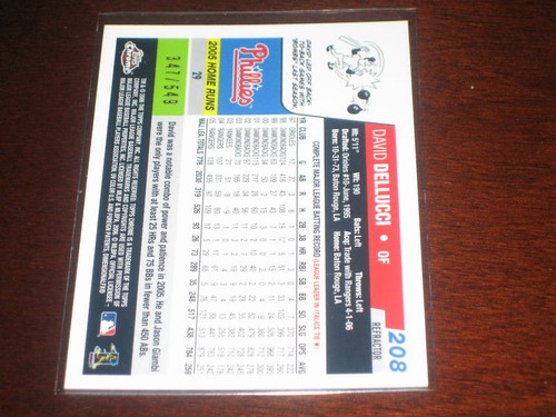 DAVID DELLUCCI 2006 TOPPS CHROME #208 REFRACTOR 248/549 - Picture 2 of 2
