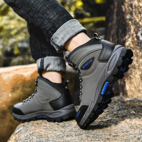 Men's Hiking Shoes Outdoor Sports Shoes for Winter Warm Climbing Non Slip Rubber - Picture 3 of 42