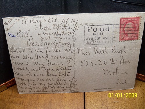 1918 Old River from Chicago Club House Charlevoix MI Michigan photocard - Picture 2 of 2