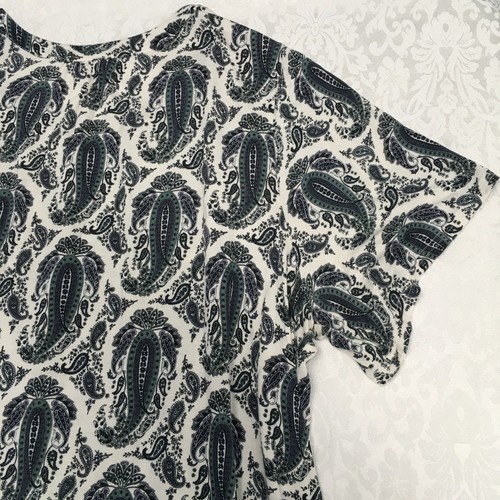 Rose & Olive Womens Paisley Floral Boho Top Size 2X Buttons Stretchy Beach Coast - Picture 11 of 12