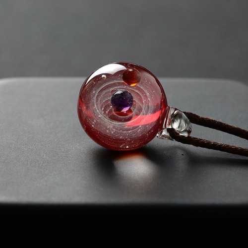 Universe Glass Bead Necklaces-Pendant Galaxy Solar System Necklace Women Jewelry - Picture 27 of 29