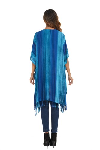 Beautybatik Damen Hippie Gypsy Streifen Kimono Cardigan Schal Wickel Badeanzug Abdeckung - Bild 64 von 87